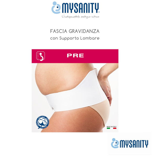FASCIA GRAVIDANZA CON SOSTEGNO LOMBARE BIANCO XL - Babykid