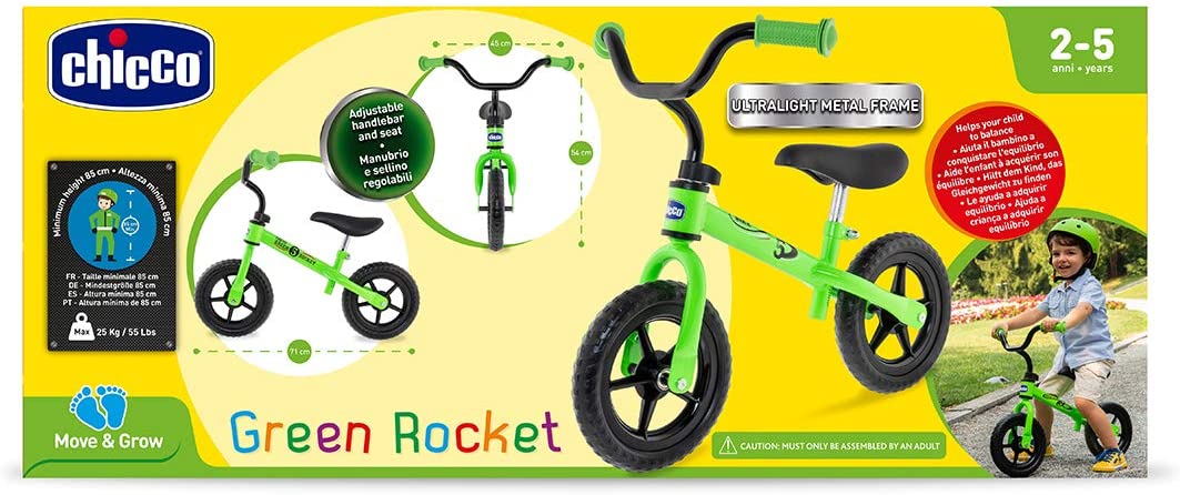 GIOCO BALANCE BIKE - GREEN ROCKET