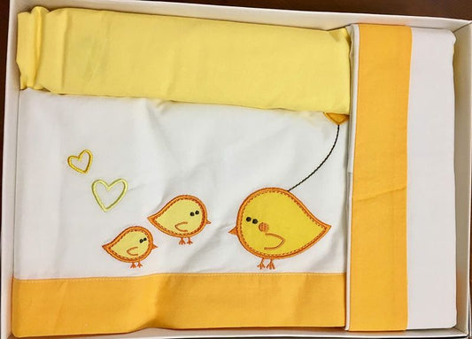 SET LENZ. 3PZ LETTO CIP CIP GIALLO - Babykid