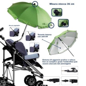 OMBRELLINO PARASOLE COL. GRIGIO SCURO - Babykid