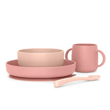 COLOR ESSENCE SET SVEZZAMENTO SILICONE ROSA - Babykid