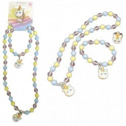 PASTEL UNICORN COLLANA BRACCIALE E ANELLO - Babykid