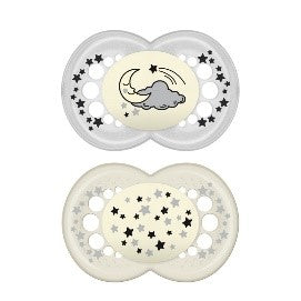 SUCCHIETTI ORIGINAL NIGHT 6+, SILICONE, CONF, DOPPIA, NEUTRO - Babykid