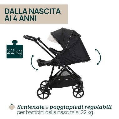 SEETY STROLLER ETNA BLACK - Babykid