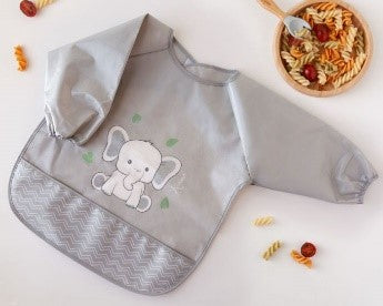 BAVAGLIO IMPERMEABILE GRIGIO CON MANICHE