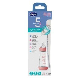 BIBERON PERFECT5 ROSA 300ML SIL 3FORI - Babykid