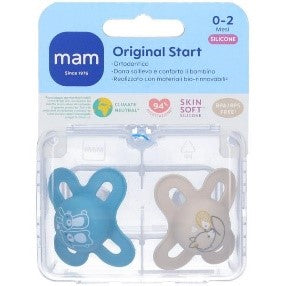 SUCCHIETTO ORIGINAL START 0-2 SILICONE CONFEZIONE DOPPIA MASCHIO - Babykid