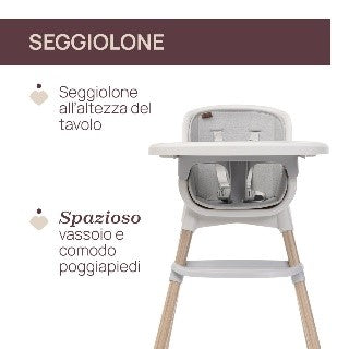 SEGGIOLONE ZEST PLUS WOODEN GREY