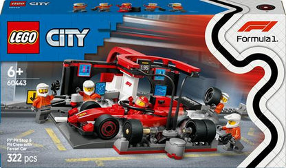 LEGO CITY FORMULA 1 - PITSTOP E MECCANICI CON MONOPOSTO FERRARI F1 - 60443