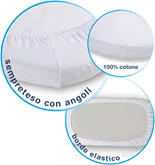 LENZUOLO LETTO RICAMATO BEIGE - Babykid