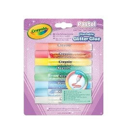 8 COLLE GLITTER LAVABILI COLORI PASTELLO - Babykid