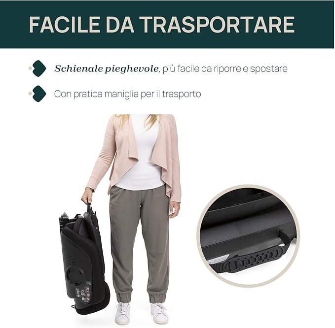 SEGGIOLINO AUTO FOLD&GO S POSH BLACK