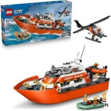 LEGO CITY EXPLORATION - MOTOSCAFO DI SOCCORSO ED ELICOTTERO DELLA GUARDIA COSTIE