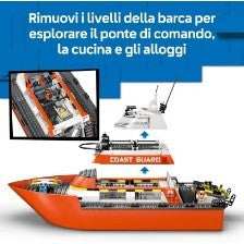 LEGO CITY EXPLORATION - MOTOSCAFO DI SOCCORSO ED ELICOTTERO DELLA GUARDIA COSTIE