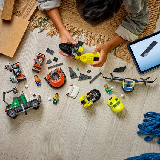 LEGO CITY GREAT VEHICLES - REMIX AEREO, CAMION DI SERVIZIO E HOVERCRAFT - 60505