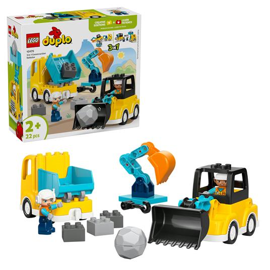 LEGO DUPLO TOWN - VEICOLI DA CANTIERE 3 IN 1 - 10475