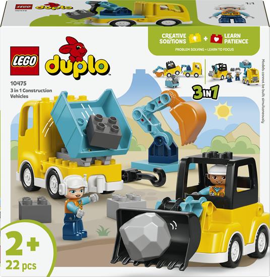 LEGO DUPLO TOWN - VEICOLI DA CANTIERE 3 IN 1 - 10475