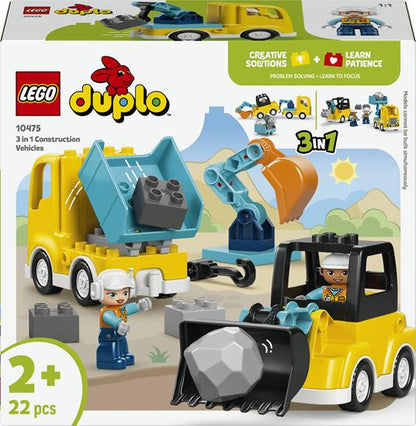 LEGO DUPLO TOWN - VEICOLI DA CANTIERE 3 IN 1 - 10475