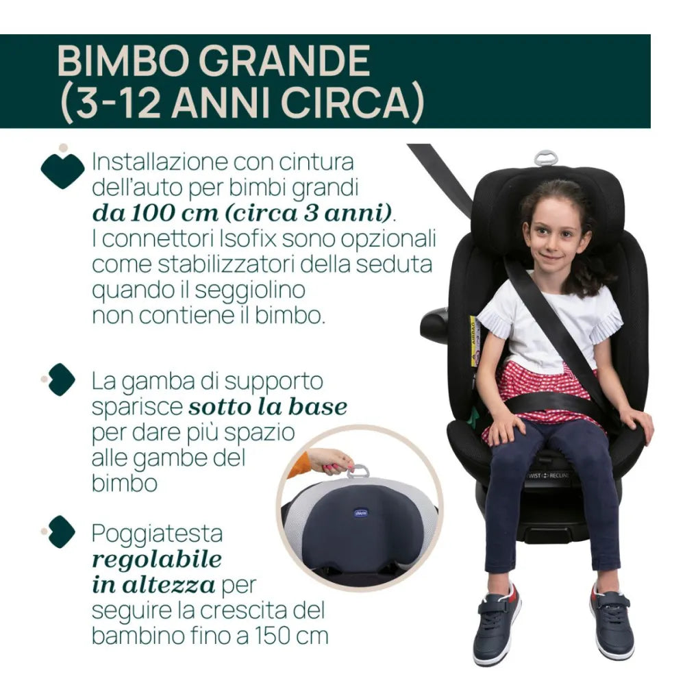 SEGGIOLINO AUTO EVERONE I-SIZE GREY BLACK