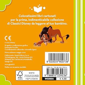 Il Re Leone: Libro per bambini con immagini a colori - babykid
