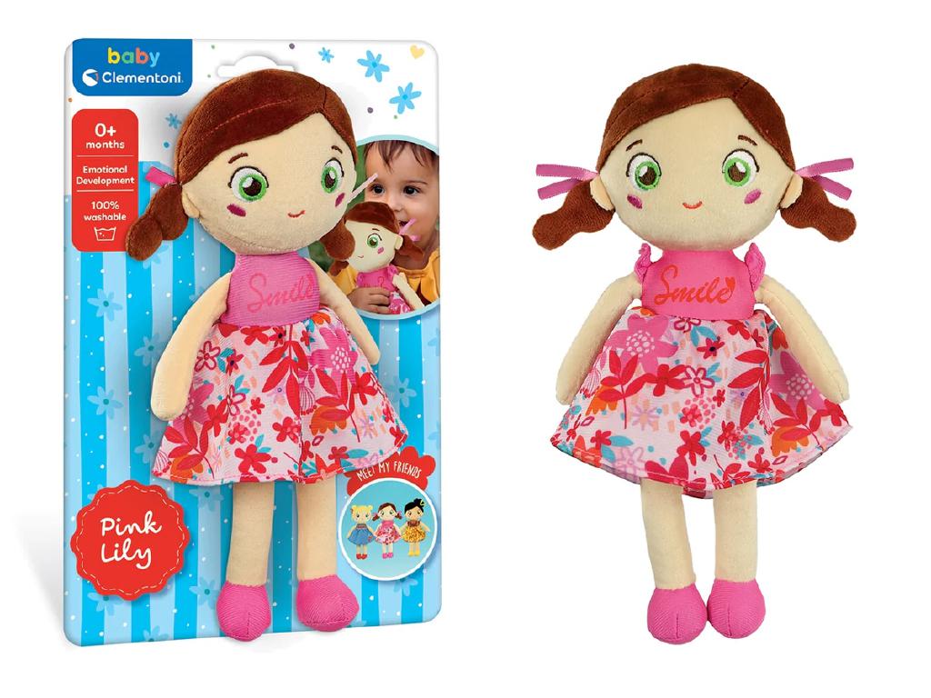 PLUSH SOFT DOLL PINK LILY