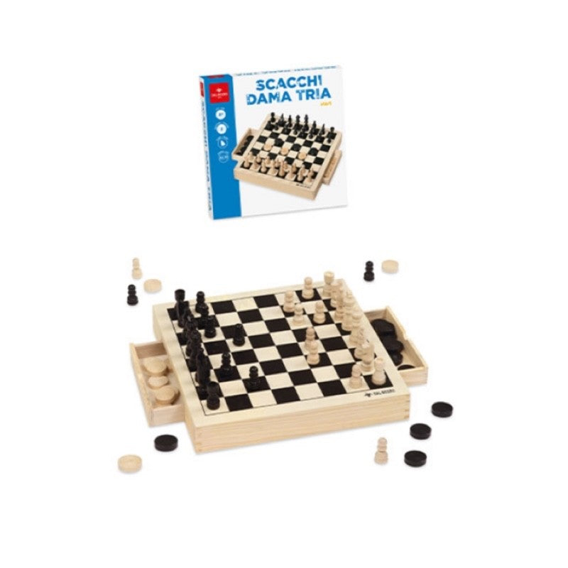SCHACCHI E DAMA TRIO 30 CM