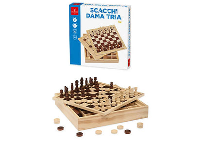 SCHACCHI E DAMA TRIO 30 CM