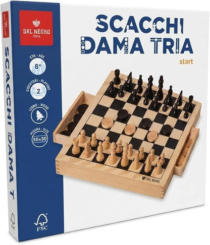 SCHACCHI E DAMA TRIO 30 CM