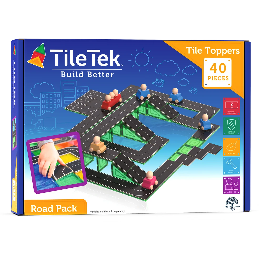 TILE TOPPERS ROAD PACK 40 PIECE