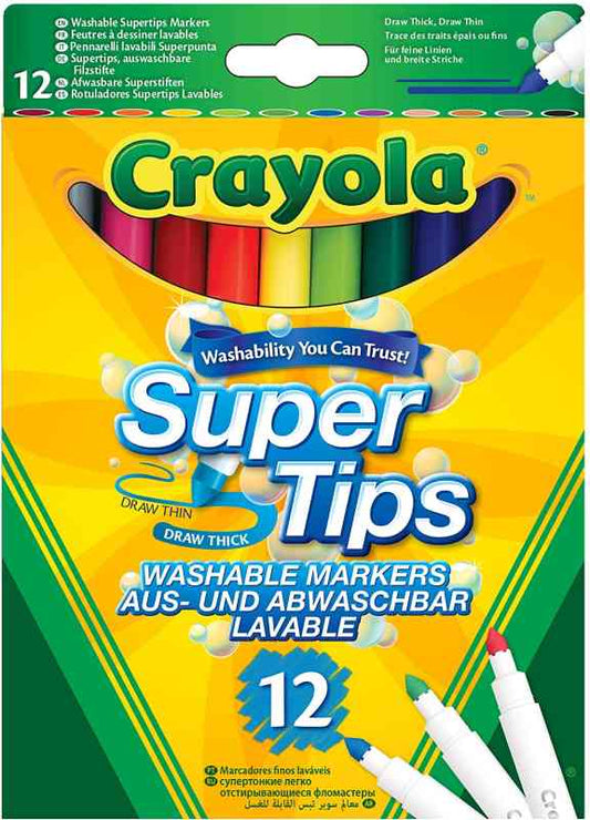 12 PENNARELLI SUPER PUNTA LAVABILI - Babykid