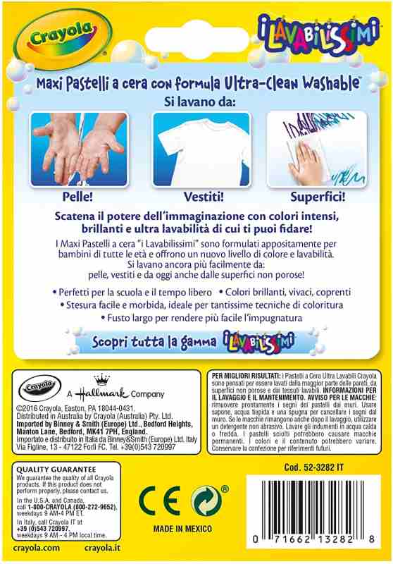 8 MAXI PASTELLI LAVABILISSIMI - Babykid