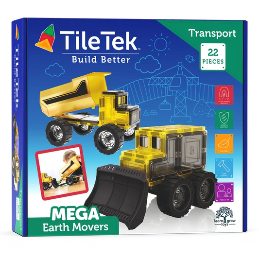 MAGNETIC TILES MEGA EARTH MOVER 22 PIECES - babykid