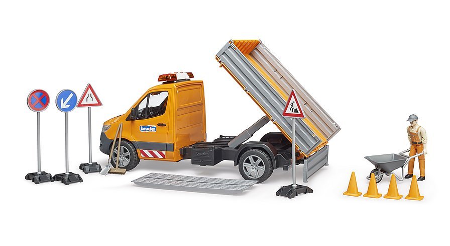 MB SPRINTER LAVORI STRADALI CON PERSONAGGIO E ACCESSORI - 2677 - babykid
