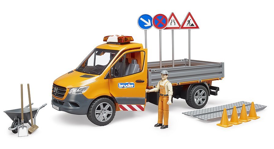 MB SPRINTER LAVORI STRADALI CON PERSONAGGIO E ACCESSORI - 2677 - babykid