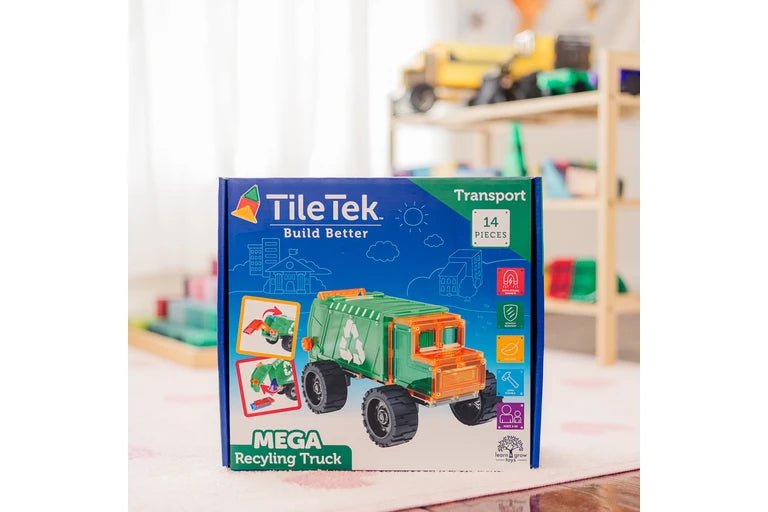 MEGA RECYCLING TRUCK 14 PIECES - babykid