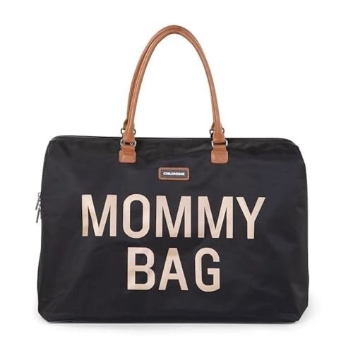 MOMMY BAG BIG NERA ORO - babykid
