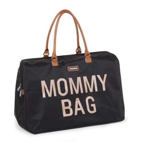 MOMMY BAG BIG NERA ORO - babykid