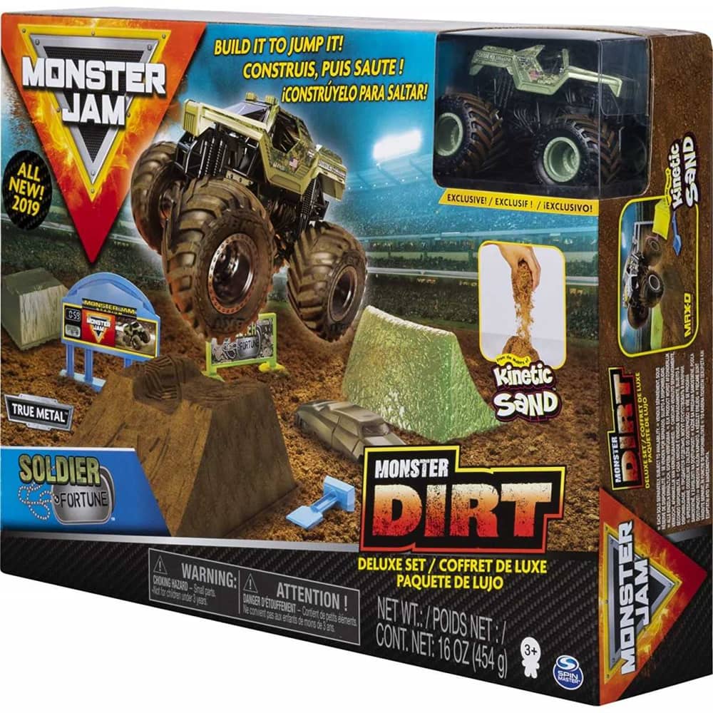 MONSTER JAM, SET DELUXE CON SABBIA MONSTE - babykid