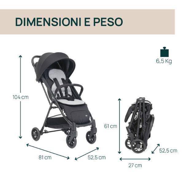 PASSEGGINO TAORMINA CHARCOAL - babykid