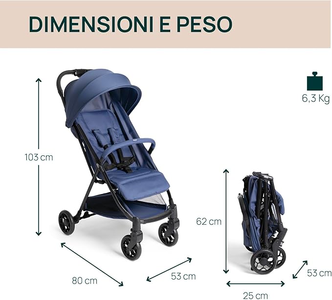 PASSEGGINO URBINO ROYAL BLUE - babykid