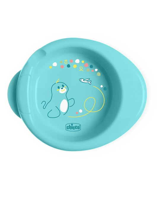 PIATTO PAPPACALDA 6M+ AZZURRO - babykid