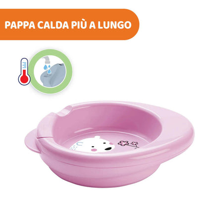 PIATTO PAPPACALDA 6M+ ROSA - babykid