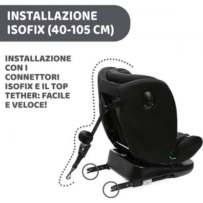SEGGIOLINO AUTO UNICO EVO I-SIZE BLACK - babykid