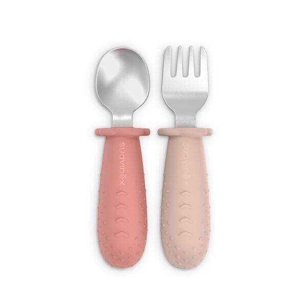 SET 2 POSATE EVOLUTIVE INOX NUDE - babykid