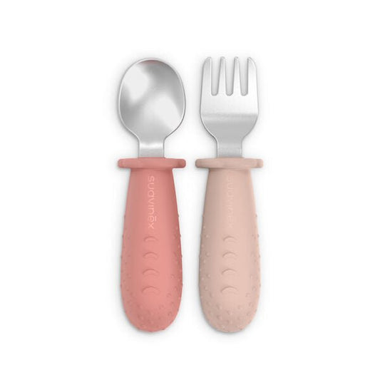 SET 2 POSATE EVOLUTIVE INOX NUDE - babykid