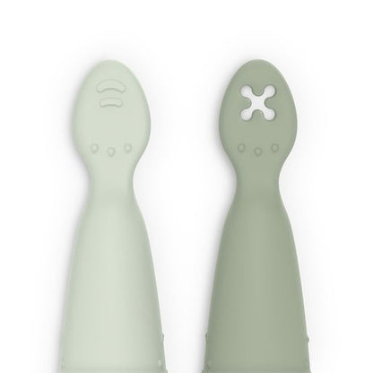 SET 2 PRECUCCHIAI SILICONE VERDE - babykid