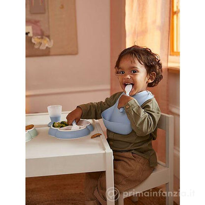 SET PAPPA MEALTIME 4 PZ POWDER BLUE - babykid