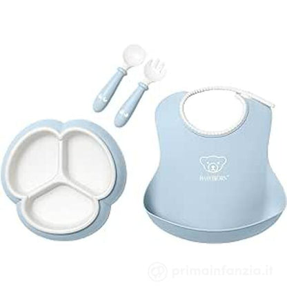 SET PAPPA MEALTIME 4 PZ POWDER BLUE - babykid