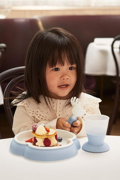 SET PAPPA MEALTIME 4 PZ POWDER BLUE - babykid