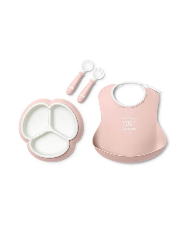 SET PAPPA MEALTIME 4 PZ POWDER PINK - babykid